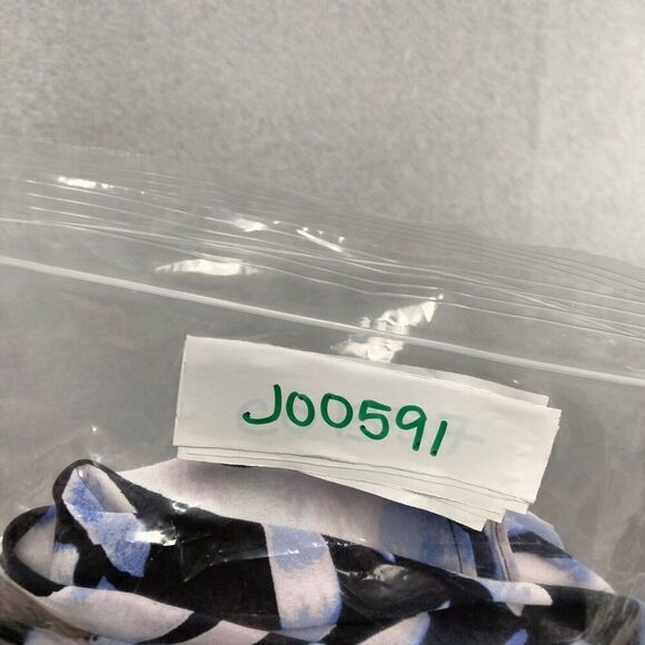 Torrid Blouse Womens Size 3 XXXL 3X Blue Zebra Print Short Sleeve V-Neck Peplum - Picture 11 of 11